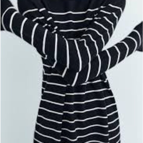 Zara Sweater striped Mini Dress Large - Picture 9 of 9